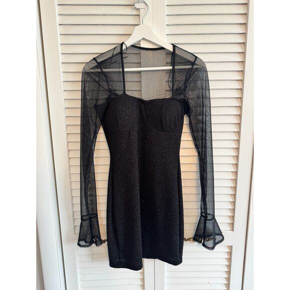Windsor Sparkle Bodycon Dress with Bell Sleeves - Picture 1 of 3
